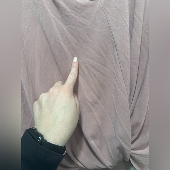 EUC Lavender Field L mauve pink knot twist blouse - Picture 4 of 5